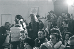 Il pubblico durante l'inaugurazione della mostra