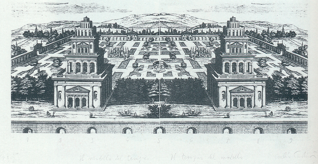 Giulio paolini, Il modello del tempio, il tempio del modello 1968 Litografia collezione permanente del Muspac